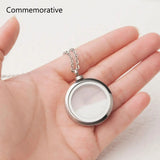 Glass Urn Locket Cremation Jewelry Memorial Necklace For Ashes