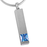 Multicolor Crystal Bar Cremation Necklace for Women