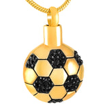 Stainless Steel Football Shape Cremation Necklace for Man