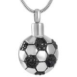 Stainless Steel Football Shape Cremation Necklace for Man
