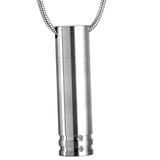 IJD9111 Stainless Steel Cylinder Memorial Urn Pendant Cremation Jewelry