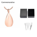 Engraved Ashes Teardrop Urn Necklace - Cremation Jewelry