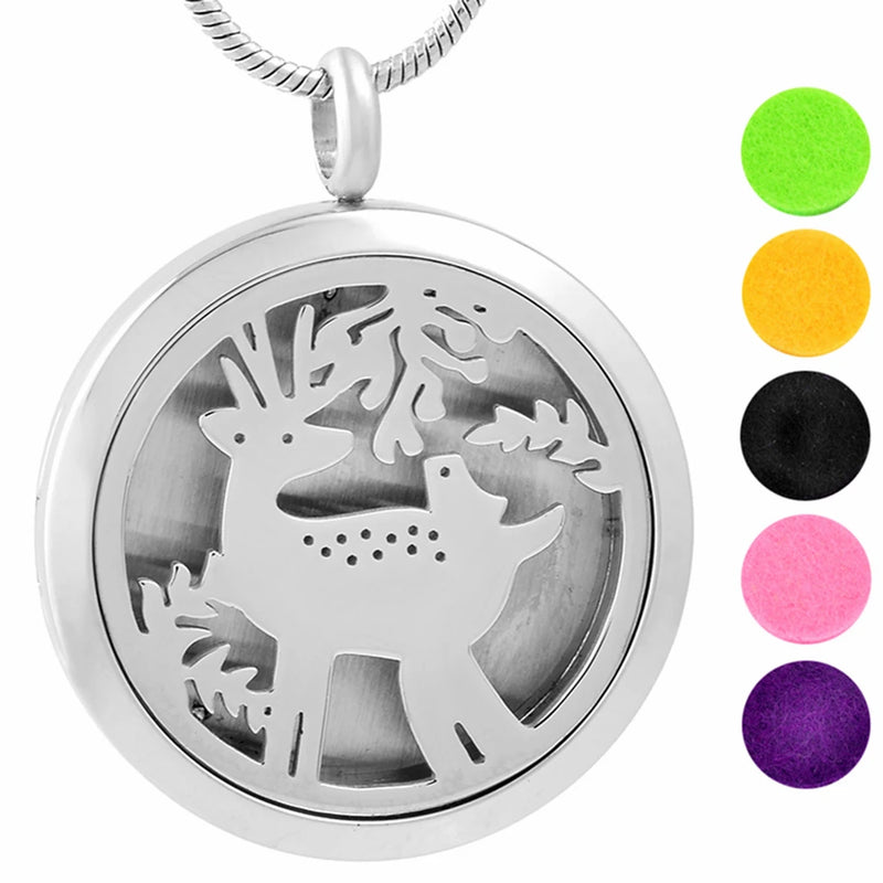 Stainless Steel Aromatherapy Perfume Essential Oil Diffuser Necklace
