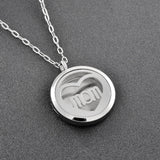 Mom Heart Diffuser Locket Necklace Stainless Steel