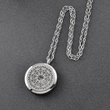 Stainless Steel Flower Oil Diffuser Necklace Aromatherapy Locket Pendant