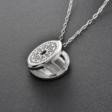 Stainless Steel Flower Oil Diffuser Necklace Aromatherapy Locket Pendant