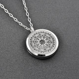 Stainless Steel Flower Oil Diffuser Necklace Aromatherapy Locket Pendant