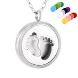Baby Feet Magnet Aromatherapy Essential Oil Perfume Diffuser Necklace