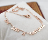 Hollow Letters Titanium Anklet Stainless Steel Chain Bracelet