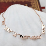 Hollow Letters Titanium Anklet Stainless Steel Chain Bracelet