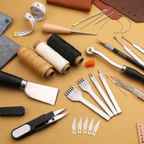 Leather Tools Set Hand Sewing Stitching Punching Carving Accessories Kit