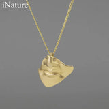 18K Plated Sterling Silver Good Luck Gandhara Buddha Pendant Necklace