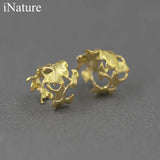 18K Plated Ginkgo Leaf Clip Earrings Women Ear Cuff Jewelry