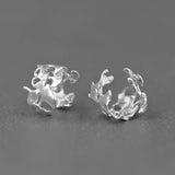 18K Plated Ginkgo Leaf Clip Earrings Women Ear Cuff Jewelry