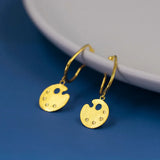 925 Silver Palette Cuff Ear Clip Earrings for Women