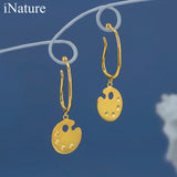 925 Silver Palette Cuff Ear Clip Earrings for Women