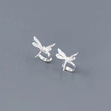 925 Silver Dragonfly Ear Cuff Clip Earrings Women's Jewelry