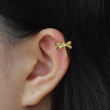925 Silver Dragonfly Ear Cuff Clip Earrings Women's Jewelry