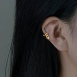 925 Silver Koala Clip Earrings Women's Ear Cuff Girls Jewelry