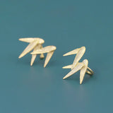 925 Silver Ear Cuff Bamboo Leaf Clip Earrings Women Jewelry