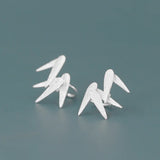 925 Silver Ear Cuff Bamboo Leaf Clip Earrings Women Jewelry