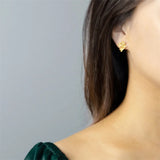 925 Silver Violet Flower Stud Earrings Women Jewelry