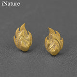 925 Silver Flame Stud Earrings For Women