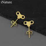 925 Silver Key Stud Earrings For Women