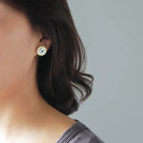 925 Silver Pink Turquoise Cross Stud Earrings For Women