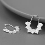 925 Sterling Silver Vintage Lace Clip Earrings