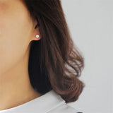 925 Silver Feather Angel Wings Stud Earrings for Women