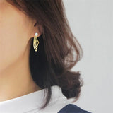 925 Silver Feather Angel Wings Stud Earrings for Women