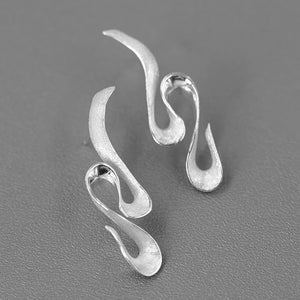925 Silver Spiral Statement Stud Earrings Women Jewelry