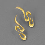 925 Silver Spiral Statement Stud Earrings Women Jewelry
