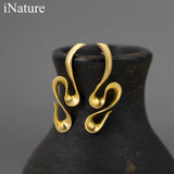 925 Silver Spiral Statement Stud Earrings Women Jewelry