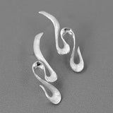 925 Silver Spiral Statement Stud Earrings Women Jewelry