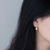925 Silver Pear Leaf Stud Earrings for Women
