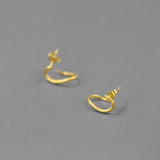 925 Silver Snake Stud Earrings Ear Piercing Jewelry
