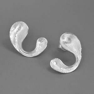 925 Silver Geometric Stud Earrings Minimalist Jewelry