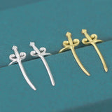 925 Silver Vintage Sword Earrings Biker Jewelry