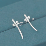 925 Silver Vintage Sword Earrings Biker Jewelry