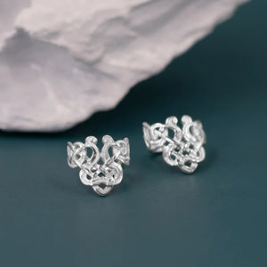 925 Silver Vintage Crown Ear Cuff Non-Piercing Clip Earrings