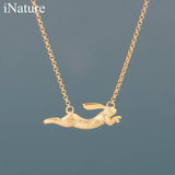 Flying Rabbit 925 Silver Chain Choker Necklace For Women