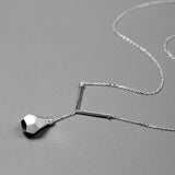 Geometric Pendant 925 Silver Choker Necklace Jewelry Gift