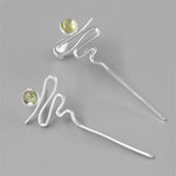 925 Sterling Silver Tourmaline Stone Earrings for Women
