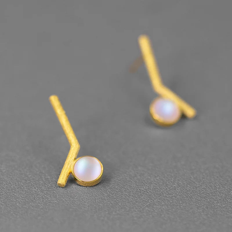 925 Silver Crystal Geometry Stud Earrings Women's Jewelry Gift