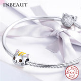 925 Silver Cat Girl Beads for Bracelet Making