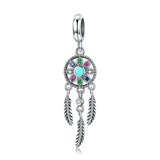925 Silver Dream Catcher Angel Wing Charms Bracelet Beads