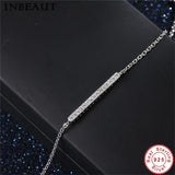 925 Silver CZ Bracelet Women Wedding Chain Jewelry