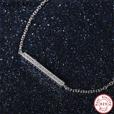 925 Silver CZ Bracelet Women Wedding Chain Jewelry